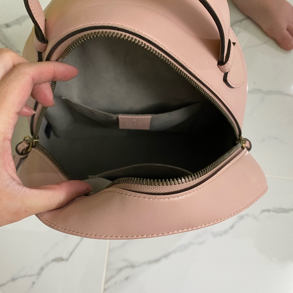 Authentic Pink Gucci leather backpack - Picture 5 of 5